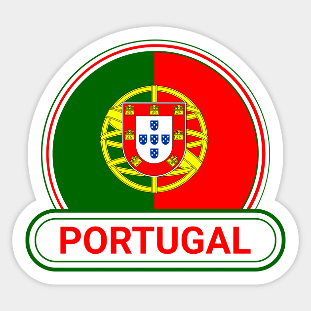 Portugal Country Badge - Portugal Flag Sticker by Yesteeyear